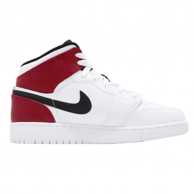 Air Jordan 1 Mid White Black Gym Red