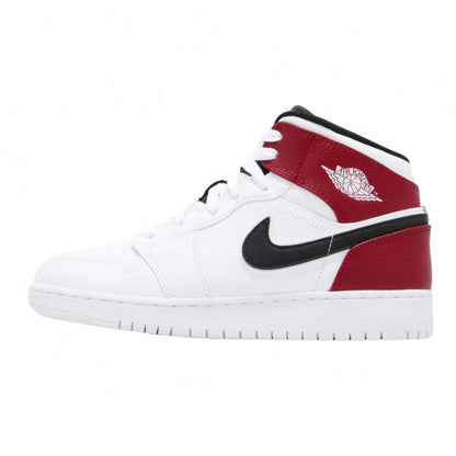 Air Jordan 1 Mid White Black Gym Red