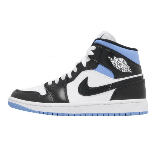 Air Jordan 1 Mid White Black University Blue